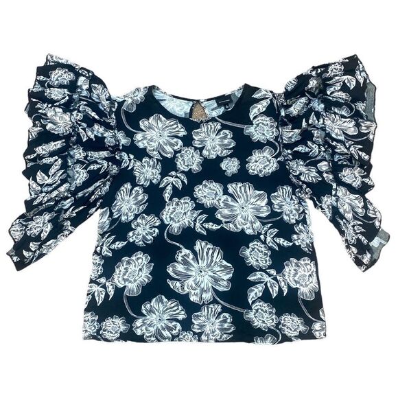 Who What Wear Tops - WHO WHAT WEAR ruffled sleeve shirt